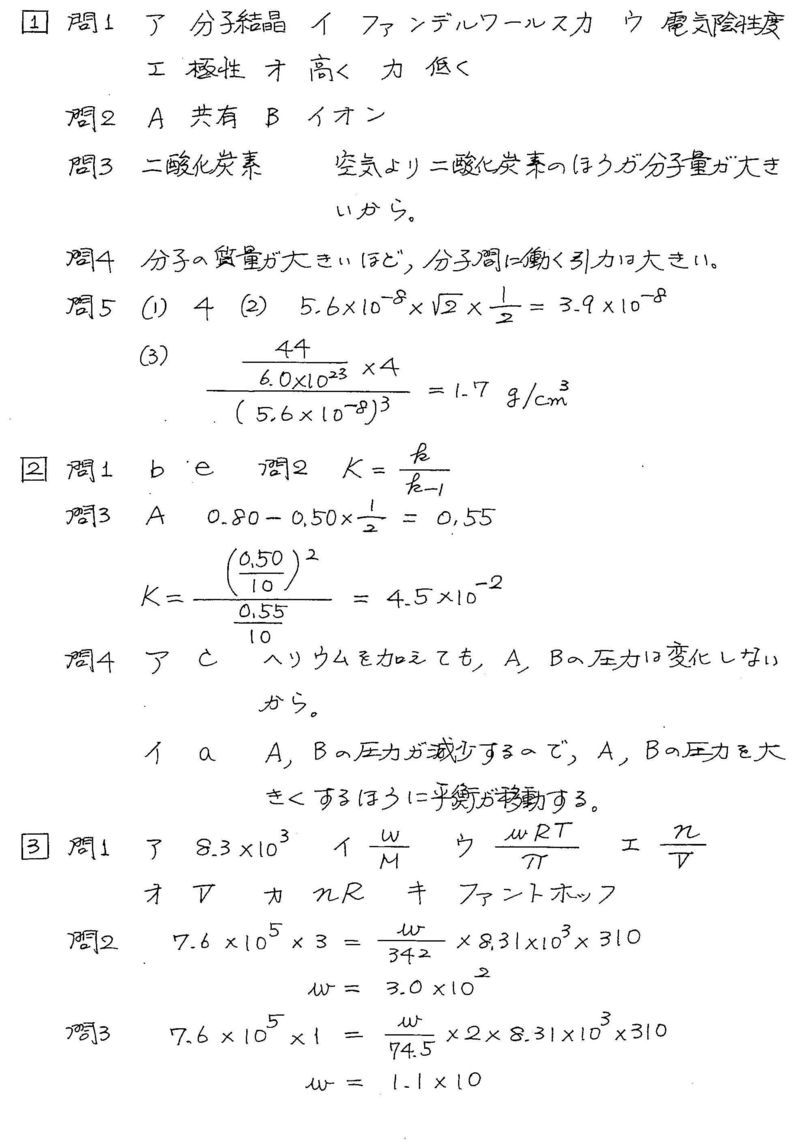 2012福井題工学部化学1